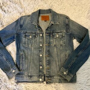 Lucky Brand Denim Jean Tomboy Trucker Jacket XS